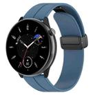 For Amazfit GTR Mini Magnetic Fold Clasp Black Buckle Silicone Watch Band(Blue) - 1