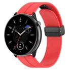 For Amazfit GTR Mini Magnetic Fold Clasp Black Buckle Silicone Watch Band(Red) - 1