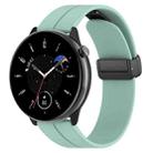 For Amazfit GTR Mini Magnetic Fold Clasp Black Buckle Silicone Watch Band(Teal) - 1