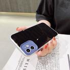 For iPhone 11 Fine Hole Series TPU + Acrylic Anti-fall Mirror Phone Protective Case(Black Blue) - 1