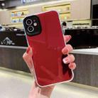 For iPhone 11 Fine Hole Series TPU + Acrylic Anti-fall Mirror Phone Protective Case(Wine Red) - 1