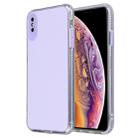 For iPhone XS Max Fine Hole Series TPU + Acrylic Anti-fall Mirror Phone Protective Case(Light Purple) - 1
