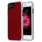 For iPhone SE 2022 / SE 2020 / 8 / 7 Fine Hole Series TPU + Acrylic Anti-fall Mirror Phone Protective Case(Wine Red) - 1