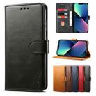 For iPhone 14 Plus GUSSIM Horizontal Flip Leather Phone Case(Black) - 1