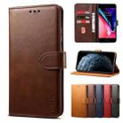 For iPhone 14 GUSSIM Horizontal Flip Leather Phone Case(Brown) - 1