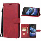 For HTC Wildfire E3 lite Leather Phone Case(Red) - 1