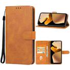 For Lava Blaze 2 Leather Phone Case(Brown) - 1