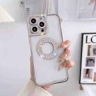 For iPhone 14 Pro Max Electroplated Diamond Phone Case(Rose Gold) - 1