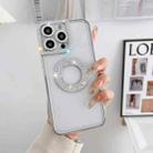 For iPhone 12 Electroplated Diamond Phone Case(Silver) - 1