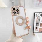 For iPhone 11 Electroplated Diamond Phone Case(Gold) - 1