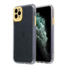 For iPhone 11 Pro Fine Hole Series Anti-fall Transparent TPU + Acrylic Glitter Phone Protective Case(Yellow) - 1