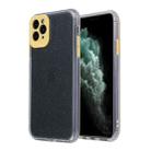 For iPhone 11 Pro Max Fine Hole Series Anti-fall Transparent TPU + Acrylic Glitter Phone Protective Case(Yellow) - 1