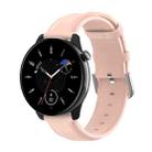 For Amazfit GTR Mini Round Tail Genuine Leather Watch Band(Light Pink) - 1