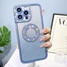 For iPhone 14 Pro Max Electroplated Diamond Gradient Glitter Phone Case(Sierra Blue) - 1