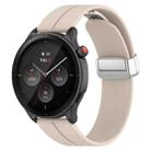 For Amazfit GTR 4 Magnetic Fold Clasp Silver Buckle Silicone Watch Band(Starlight Color) - 1