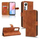 For Blackview A85 Skin Feel Magnetic Flip Leather Phone Case(Brown) - 1