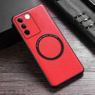 For vivo S16 Cloth Texture PU MagSafe Magnetic Phone Case(Red) - 1