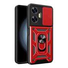 For Realme C55 4G Sliding Camera Cover Design TPU+PC Phone Case(Red) - 1