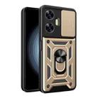 For Realme C55 4G Sliding Camera Cover Design TPU+PC Phone Case(Gold) - 1