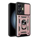 For Realme C55 4G Sliding Camera Cover Design TPU+PC Phone Case(Rose Gold) - 1