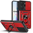 For Honor X7a 5G Sliding Camera Cover Design TPU+PC Phone Case(Red) - 1