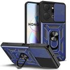 For Honor X7a 5G Sliding Camera Cover Design TPU+PC Phone Case(Blue) - 1