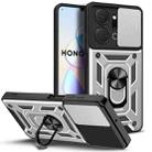 For Honor X7a 5G Sliding Camera Cover Design TPU+PC Phone Case(Silver) - 1