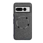 For Google Pixel 7 CD Texture Magsafe Magnetic Suction Phone Case(Black) - 1