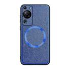 For Huawei P60 / P60 Pro CD Texture Magsafe Magnetic Suction Phone Case(Blue) - 1