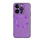 For iPhone 14 Pro Max CD Texture Magsafe Magnetic Suction Phone Case(Purple) - 1