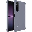 For Sony Xperia 1 V imak Shockproof Airbag TPU Phone Case(Matte Grey) - 1