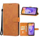 For DOOGEE N50 Leather Phone Case(Brown) - 1
