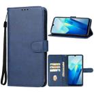 For vivo T2 India Leather Phone Case(Blue) - 1