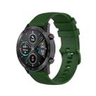 For Honor Watch GS 3i 22mm Small Plaid Texture Silicone Watch Band(Army Green) - 1