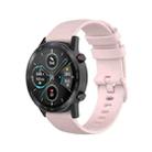 For Honor Watch GS 3i 22mm Small Plaid Texture Silicone Watch Band(Rose Pink) - 1