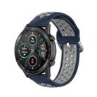 For Honor Watch GS 3i 22mm Sports Two-tone Silicone Watch Band(Midnight Blue Grey) - 1