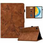 For Huawei Matepad SE 10.4 2022 Tower Embossed Leather Tablet Case(Brown) - 1