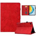 For Huawei Matepad SE 10.4 2022 Tower Embossed Leather Tablet Case(Red) - 1