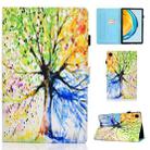 For Huawei Matepad SE 10.4 2022 Colored Drawing Stitching Flip Leather Tablet Case(Colorful Tree) - 1