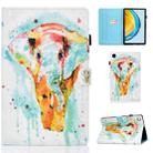 For Huawei Matepad SE 10.4 2022 Colored Drawing Stitching Flip Leather Tablet Case(Colored Elephant) - 1