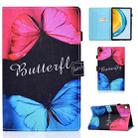 For Huawei Matepad SE 10.4 2022 Colored Drawing Stitching Flip Leather Tablet Case(Butterfly Love) - 1