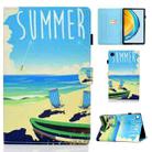 For Huawei Matepad SE 10.4 2022 Colored Drawing Stitching Flip Leather Tablet Case(Beach) - 1