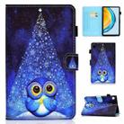 For Huawei Matepad SE 10.4 2022 Colored Drawing Stitching Flip Leather Tablet Case(Night Sky Owl) - 1
