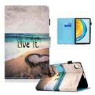 For Huawei Matepad SE 10.4 2022 Colored Drawing Stitching Flip Leather Tablet Case(Love) - 1