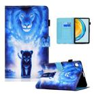 For Huawei Matepad SE 10.4 2022 Colored Drawing Stitching Flip Leather Tablet Case(Lion) - 1