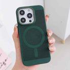 For iPhone 11 Grid Cooling MagSafe Magnetic Phone Case(Alpine Green) - 1