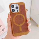 For iPhone 11 Grid Cooling MagSafe Magnetic Phone Case(Turmeric) - 1
