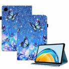 For Huawei Matepad SE 10.4 2022 Colored Drawing Stitching Elastic Band Leather Tablet Case(Butterfly) - 1