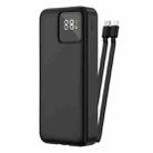 WIWU JC-22 20000mAh LED Digital Display Power Bank with Cable(Black) - 1