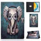 For Huawei Matepad SE 10.4 2022 Electric Pressed Colored Drawing Leather Tablet Case(Elephant) - 1